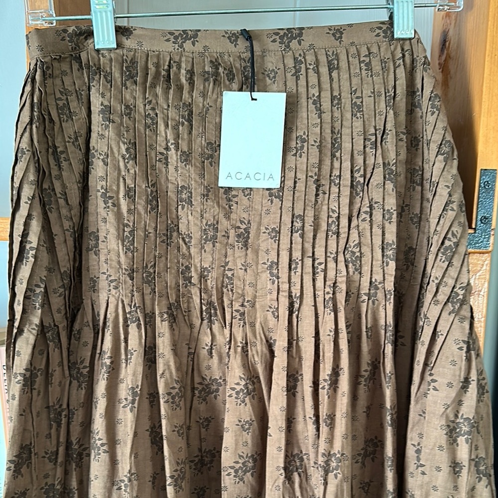 Acacia Swimwear floral brown kade maxi skirt